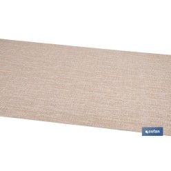 ROLLO DE ALFOMBRA VINÍLICA CON EFECTO JASPEADO BEIGE 84% VINILO 16% POLIÉSTER 52 CM X 20 M