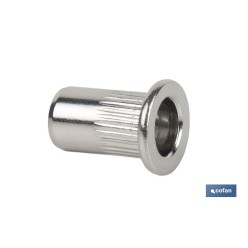 TUERCAS REMACHABLES RANURADAS ANCHAS INOX A-2 M3