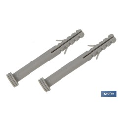 SET DE 2 PCS. PARA SANITARIO WC TACO LARGO 6 X 80 MM INOX.