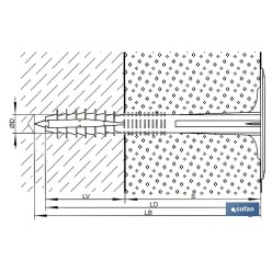 TACO FIJACION PANELES AISLANTES 10X130