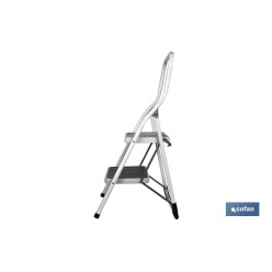 ESCALERA DOMÉSTICA ACERO 2 PELDAÑOS ALTURA 46 CM