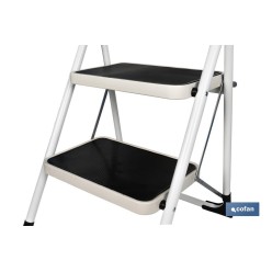 ESCALERA DOMÉSTICA ACERO 2 PELDAÑOS ALTURA 46 CM