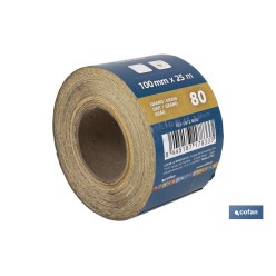 ROLLO LIJA DE PAPEL 100 X 25 M. G.80