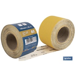 ROLLO LIJA DE PAPEL 100 X 25 M. G.80