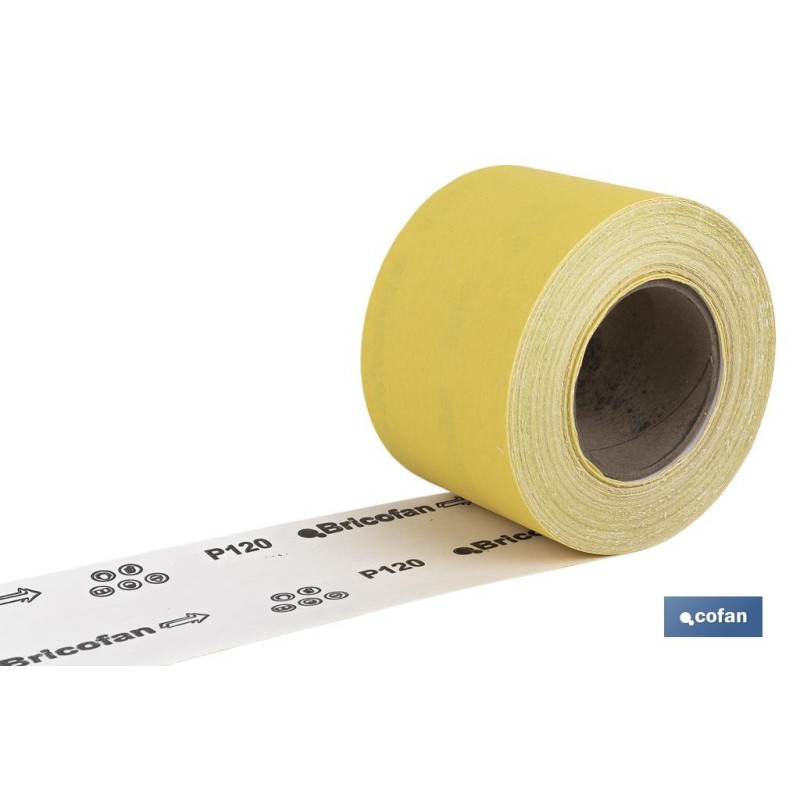 ROLLO LIJA DE PAPEL 100 X 25 M. G.120