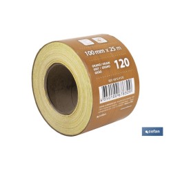 ROLLO LIJA DE PAPEL 100 X 25 M. G.120