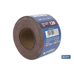 ROLLO LIJA TELA UNIVERSAL 100 X 25 M. G.120