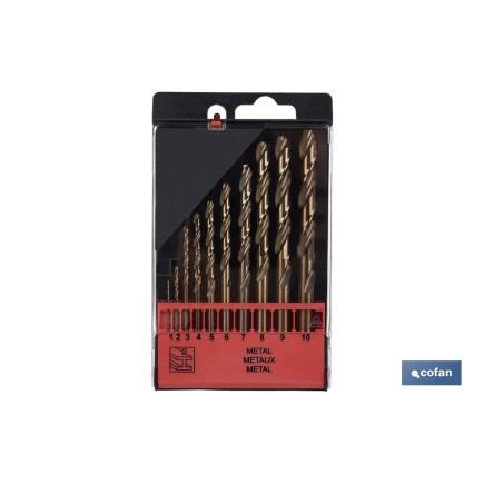 ESTUCHE BROCAS HSS-CO - MEDIDAS: 1 - 10 mm (10 pcs.)