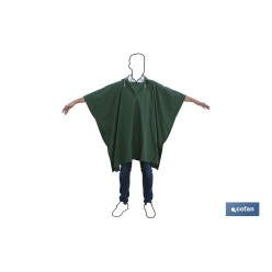 PONCHO DE AGUA VERDE PVC/POLIESTER TALLA ÚNICA