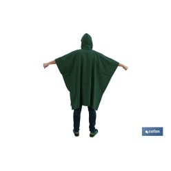 PONCHO DE AGUA VERDE PVC/POLIESTER TALLA ÚNICA