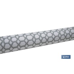 ROLLO MANTEL ANTIMANCHAS 1,40 x 25m 50% ALG/50% PVC. HEXAGONOS