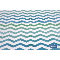 ROLLO MANTEL ANTIMANCHAS 1,40 x 25m 50% ALG/50% PVC.RAYADO