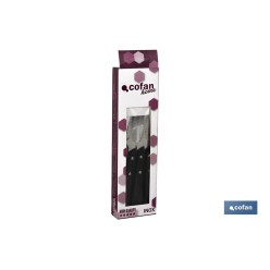 PACK 3 CUCHILLO CHULETERO MICRODENTADO HOJA 10cm  MODELO GULASH NEGRO