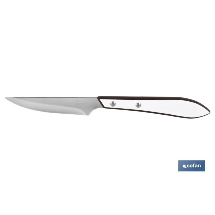 PACK 3 CUCHILLO DE MESA CON FILO HOJA 10cm  MODELO GULASH BLANCO