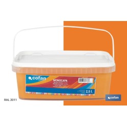 PINTURA PLÁSTICA MONOCAPA Naranja (2,5 LT