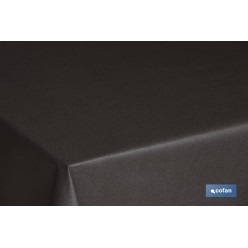 MANTEL ANTIMANCHAS RESINADO  CONFECCIONADO 1,40 x 1,40mt 50% ALG 50% /POL. NEGRO