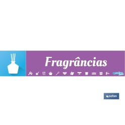 SEÑALETICA IMANTADA PARA EXPOSITOR 975 X 200 MM - FRAGRANCIAS