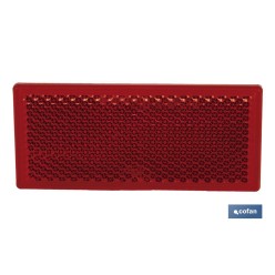 CATADIÓPTRICO RECTANGULAR ROJO 79 X 35 MM ADHESIVO