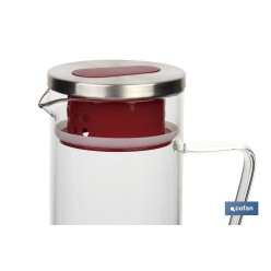 JARRA BOROSILICATO  ROJO 1300 ml