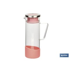 JARRA BOROSILICATO ROSA 1300 ml