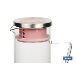 JARRA BOROSILICATO ROSA 1300 ml