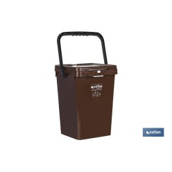 CONTENEDOR MARRON PARA RESIDUOS ORGANICOS  25L