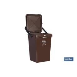 CONTENEDOR MARRON PARA RESIDUOS ORGANICOS  25L