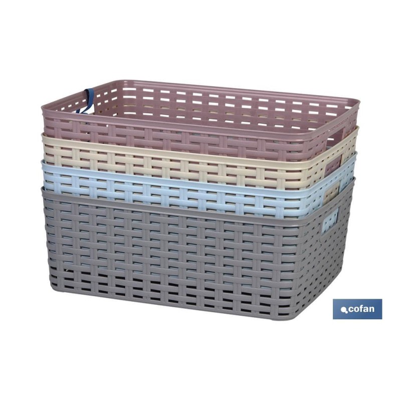 CESTA  MULTIUSOS  12L 36X28X13.5cm AZUL CIELO