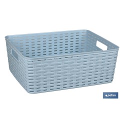 CESTA  MULTIUSOS  12L 36X28X13.5cm AZUL CIELO