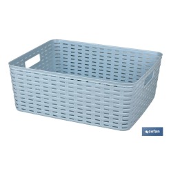 CESTA  MULTIUSOS  12L 36X28X13.5cm AZUL CIELO