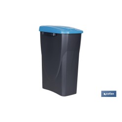 CUBO DE BASURA PARA RECICLAR 25 LITROS  COLOR AZUL 21.5 X 36 X 51 CM