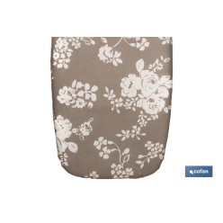 FUNDA TABLA PLANCHAR ACOLCHADA 140X60 FLORES BLANCAS