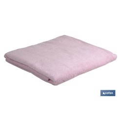 TOALLA BAÑO ROSA CLARO GR.580/M2 GAMA  FLOR 100X150cm