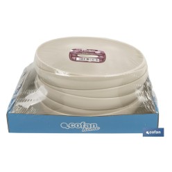 PLATO BEIGE 20cm MODELO NARA 850ml