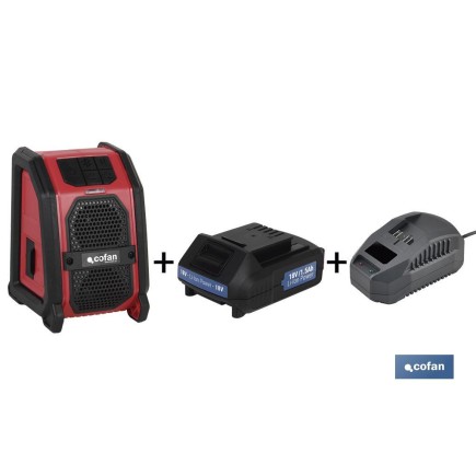 PACK DE ALTAVOZ BLUETOOTH, BATERIA 1.5AH Y CARGADOR