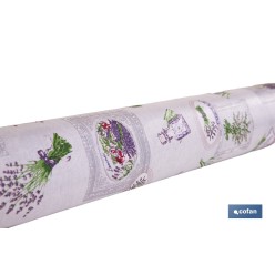 ROLLO DE HULE DISEÑO LAVANDA 1,40 X 25 M