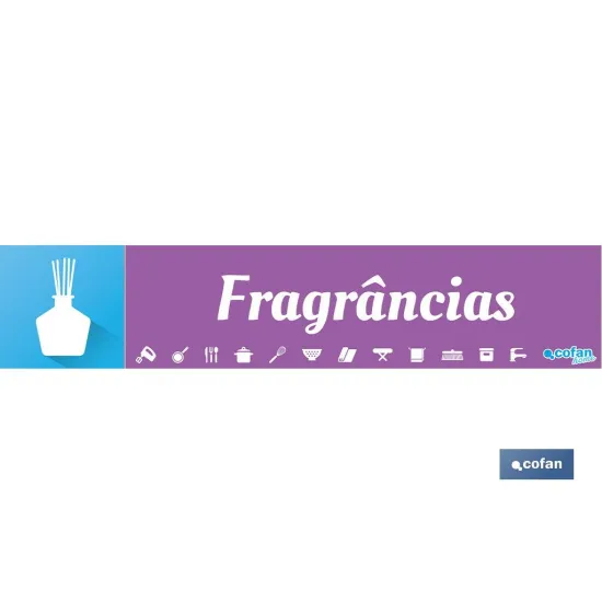 SEÑALETICA IMANTADA PARA EXPOSITOR 975 x 200 mm - FRAGRANCIAS