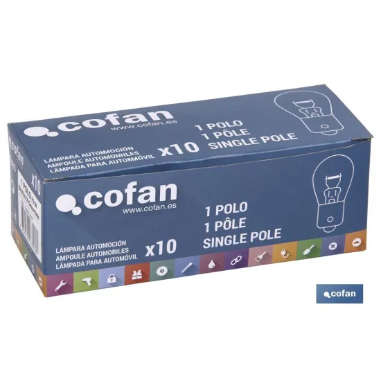 LÁMPARA COFAN P21W (BAU15s) 12V (Descentrada) venta unitaria