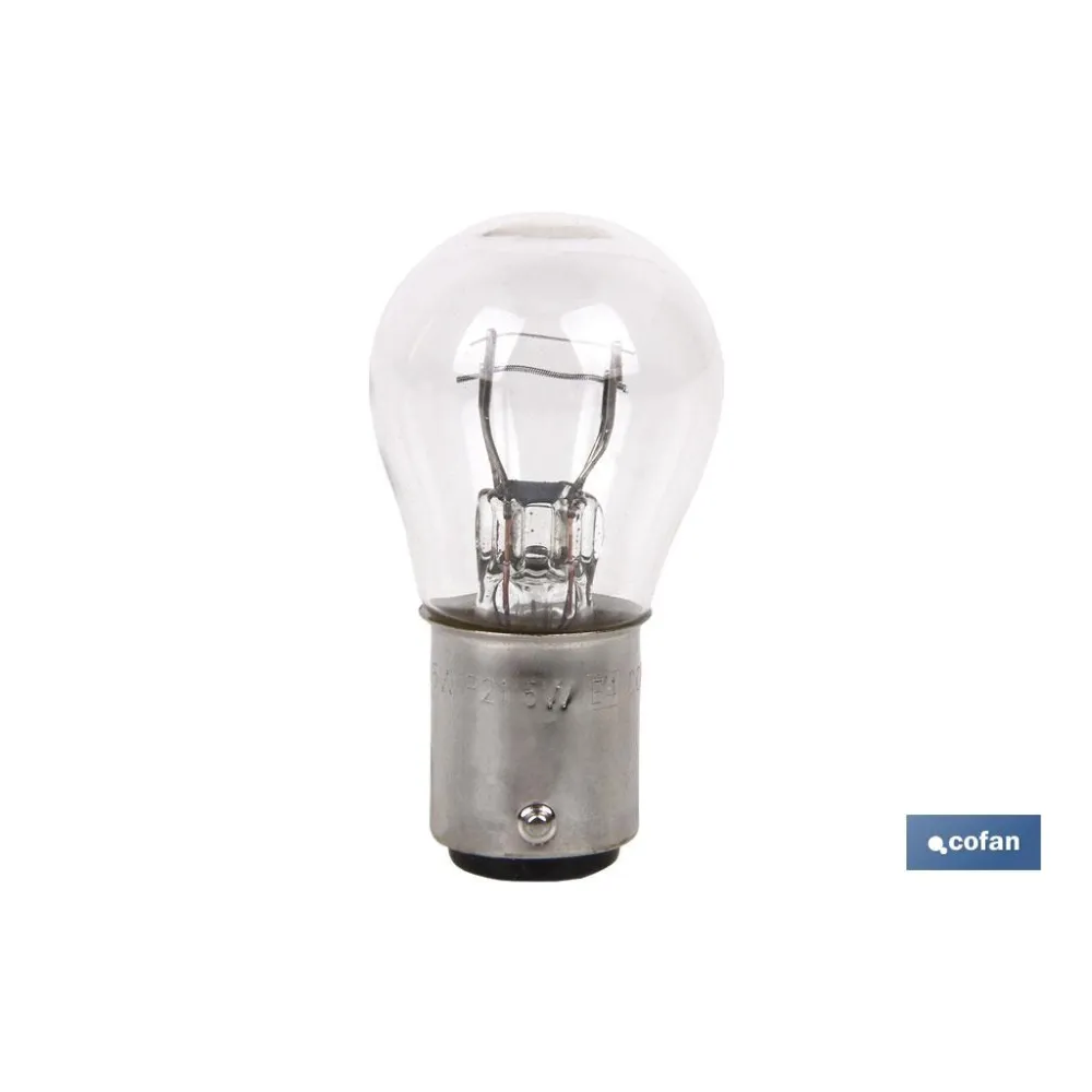 LÁMPARA COFAN 2 POLOS P21/5W (BAY15d) 12V venta unitaria