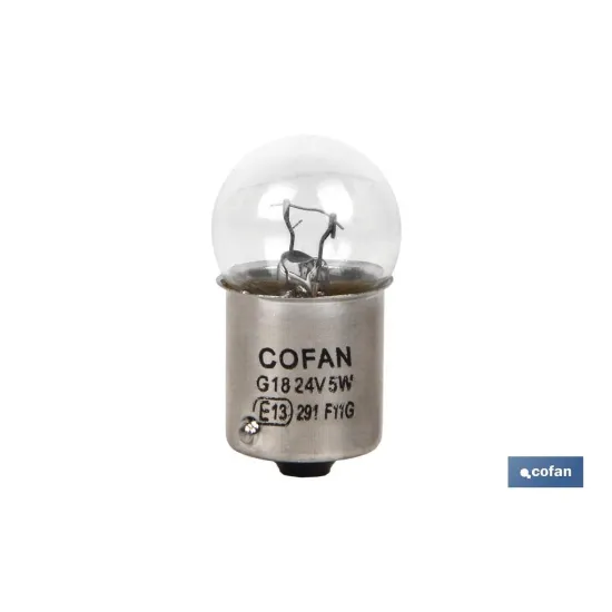 LÁMPARA COFAN PILOTO R5W (BA15s) 24V venta unitaria