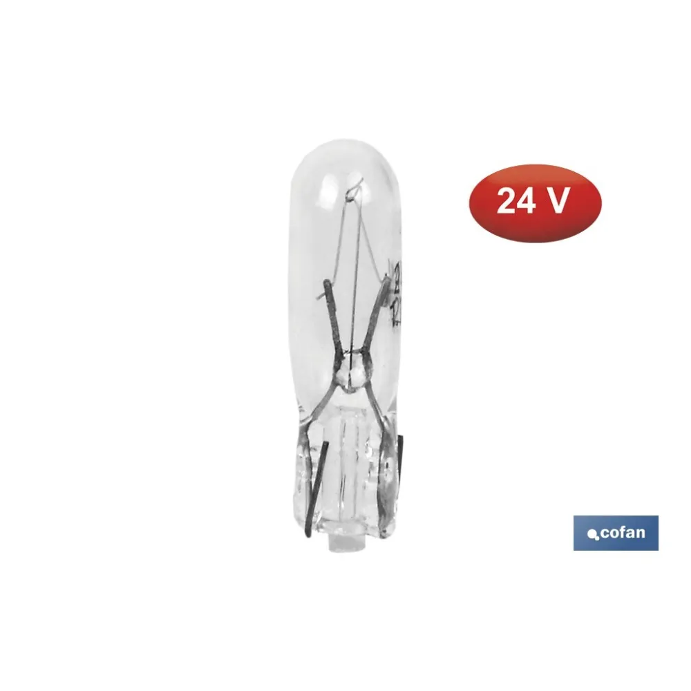 LÁMPARA S/CASQUILLO W1,2-T5 (W2X4, 6d) 24V venta unitaria