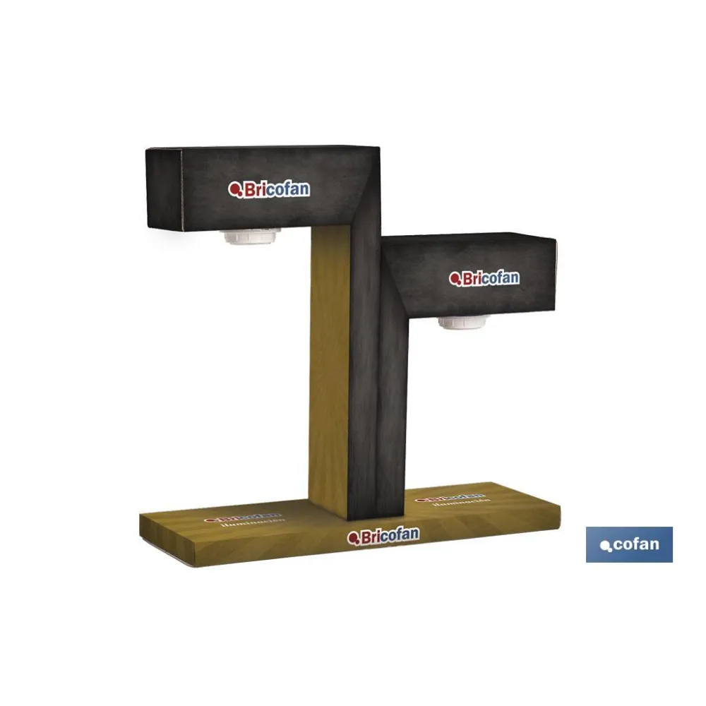EXPOSITOR ELECTRICO MOSTRADOR 2 GLOBOS E27