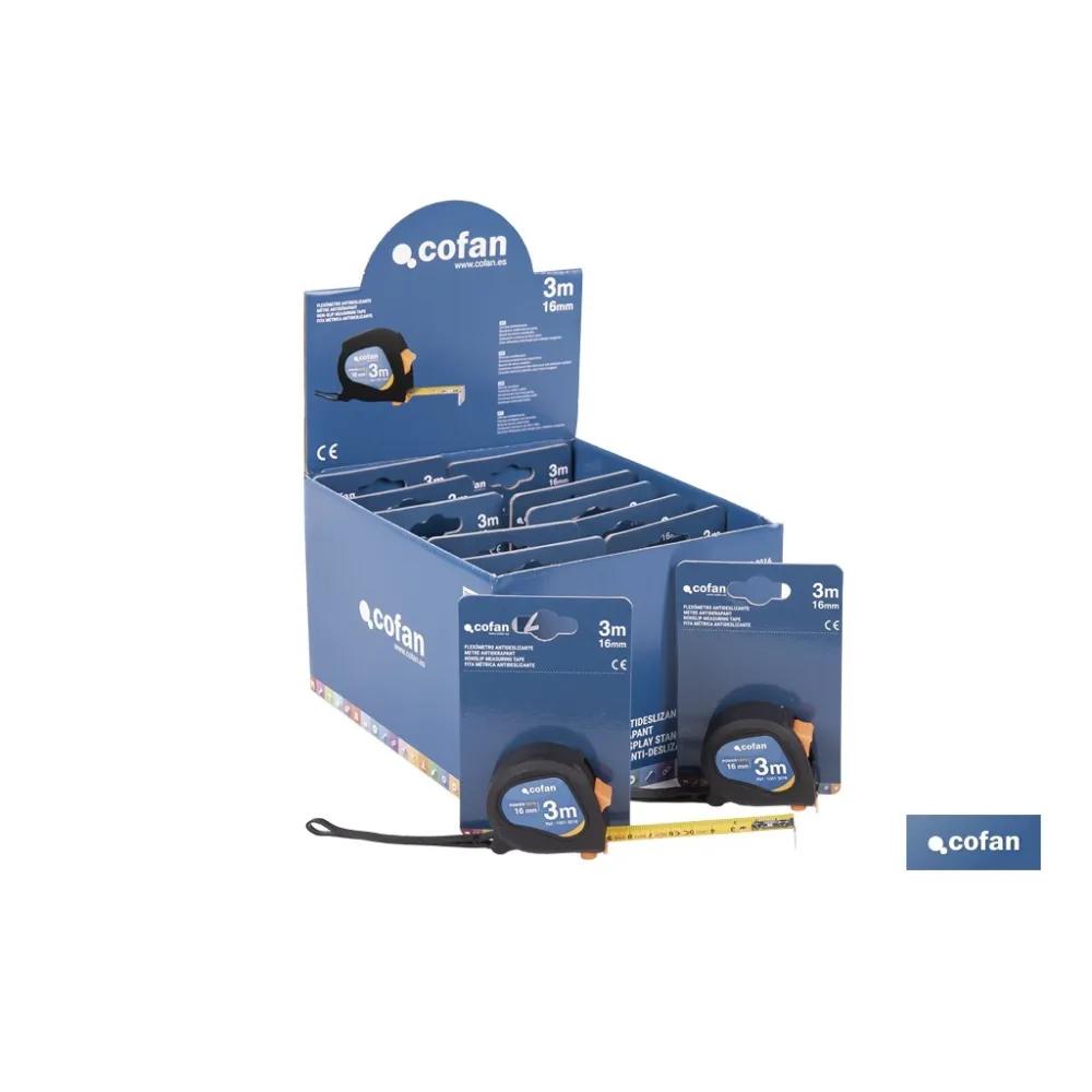 EXPOSITOR DE FLEXÓMETROS ANTIDESLIZANTES 16 MM X 3 M 12 UDS.