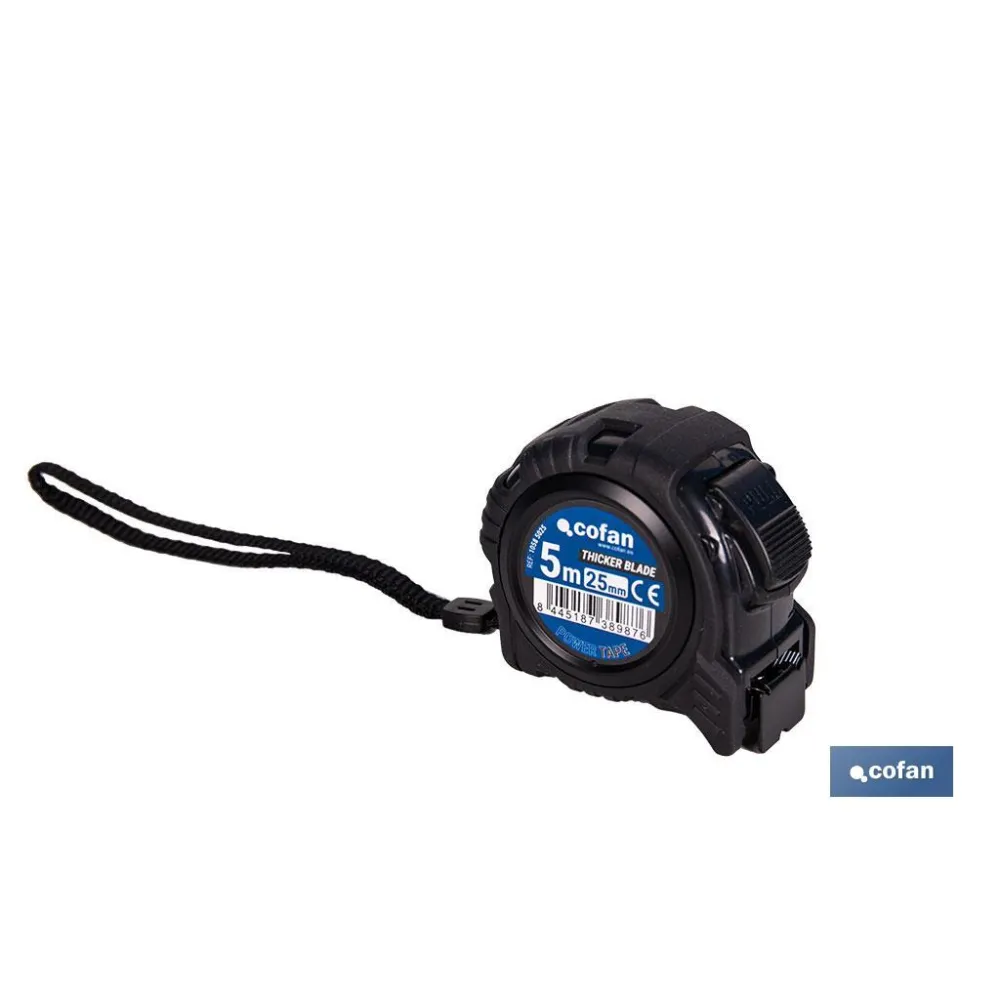 EXPOSITOR FLEXÓMETRO HOJA NEGRA DOBLE CARA 25 MM X 5 M 6 UDS.
