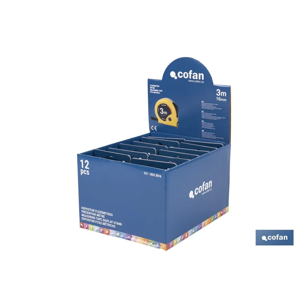 EXPOSITOR DE FLEXÓMETROS 16 MM X 3 M 12 UDS.