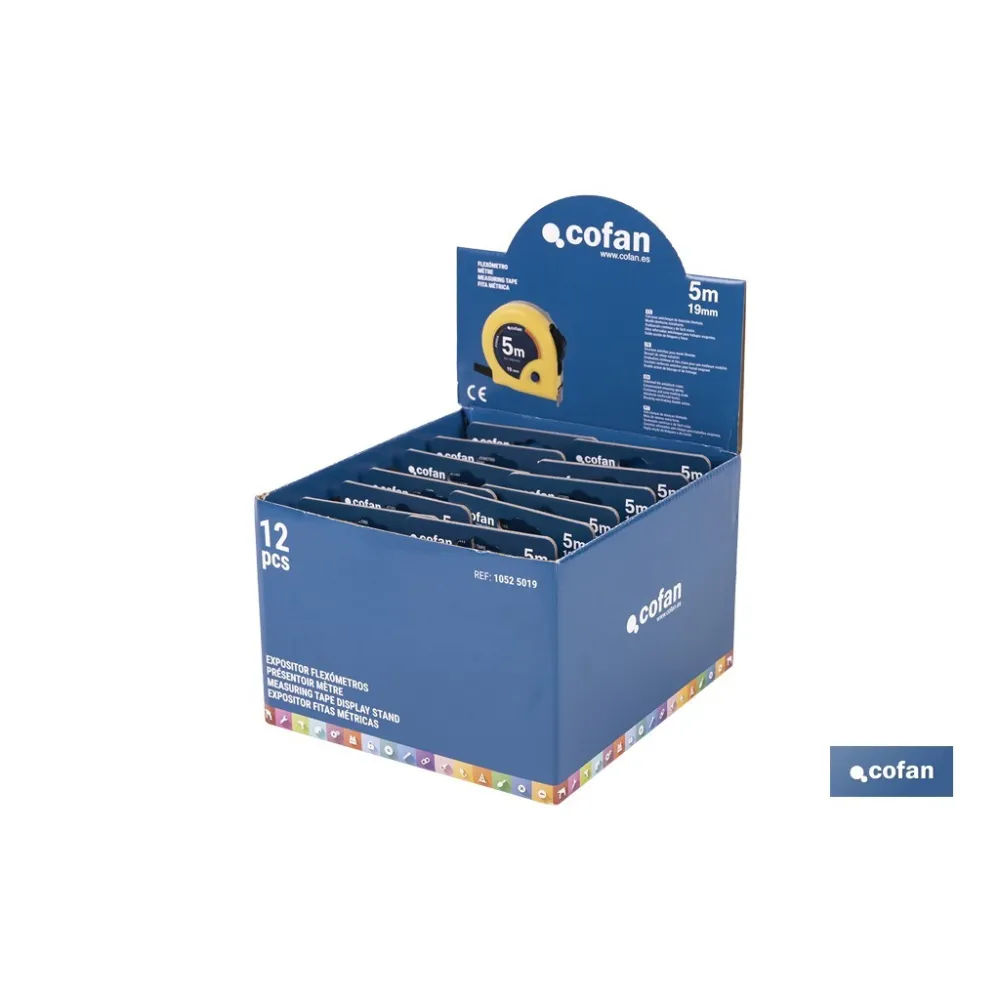 EXPOSITOR DE FLEXÓMETROS 19 MM X 5 M 12 UDS.