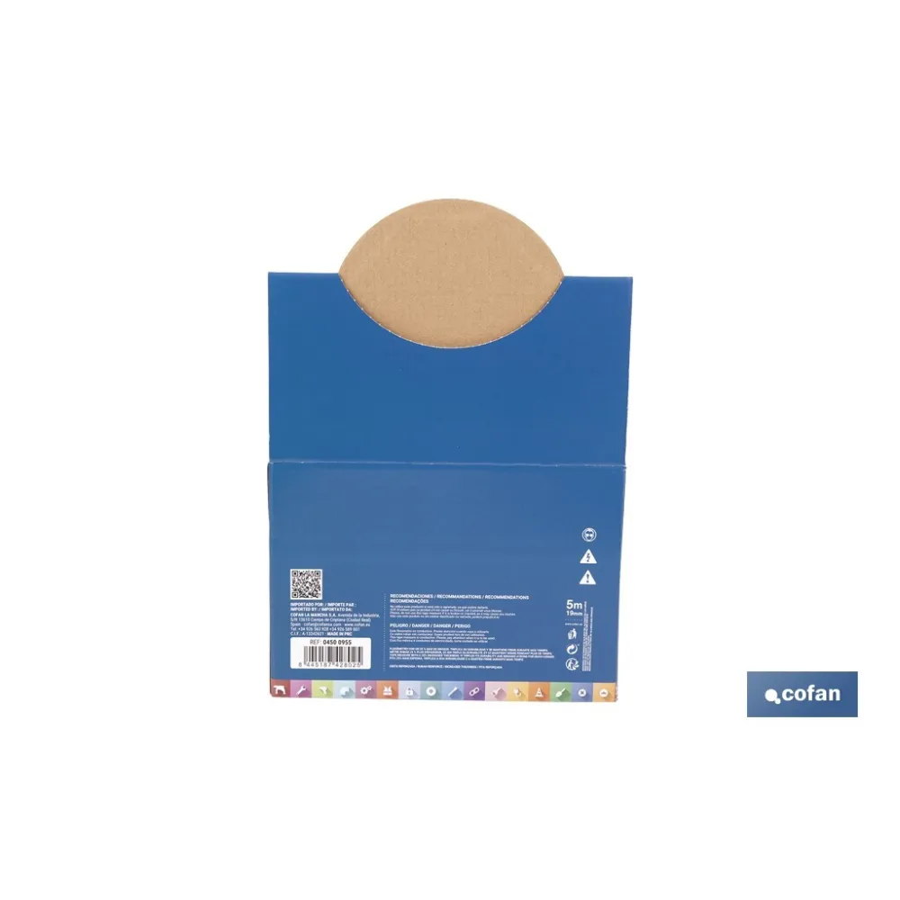 EXPOSITOR DE FLEXÓMETROS 19 MM X 5 M 12 UDS.