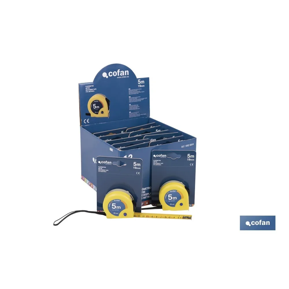 EXPOSITOR DE FLEXÓMETROS 19 MM X 5 M 12 UDS.