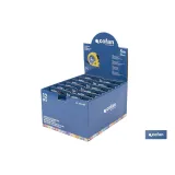 EXPOSITOR DE FLEXÓMETROS 25 MM X 5 M 12 UDS.