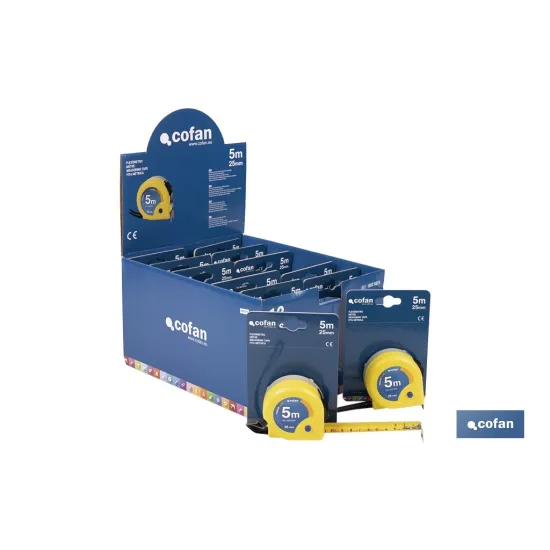 EXPOSITOR DE FLEXÓMETROS 25 MM X 5 M 12 UDS.